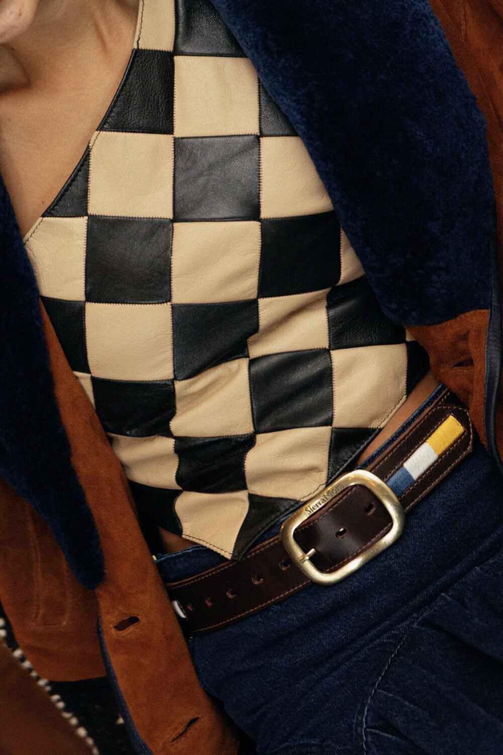 Chess Diagonal Top Negro / Avellana