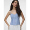 VMNORMA SL CHAMBRAY STRAP TOP Light Blue