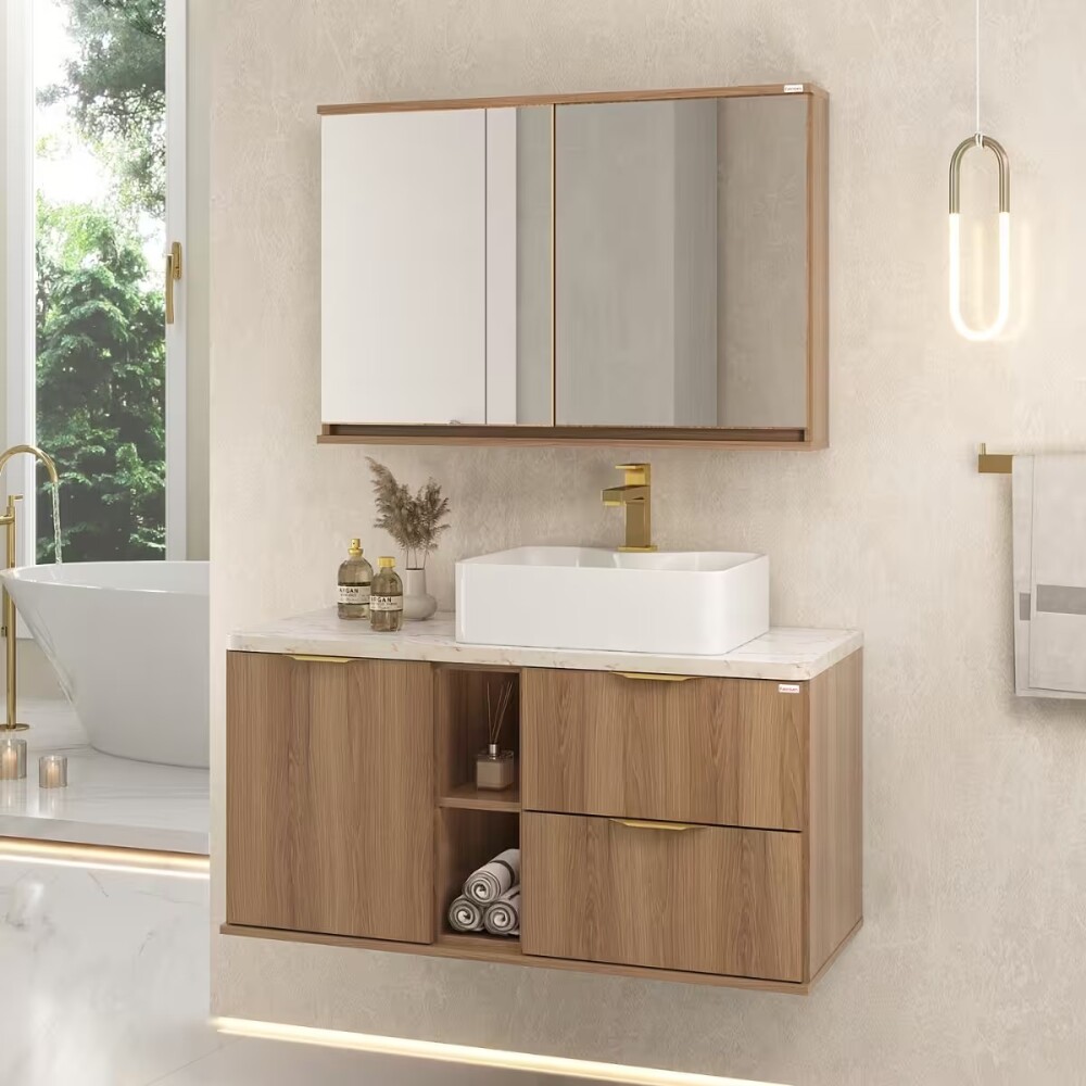 Mueble de baño suspendido Caroline 100 cm Catedral sin bacha Mueble De Baño Suspendido Caroline 100 Cm Catedral Sin Bacha