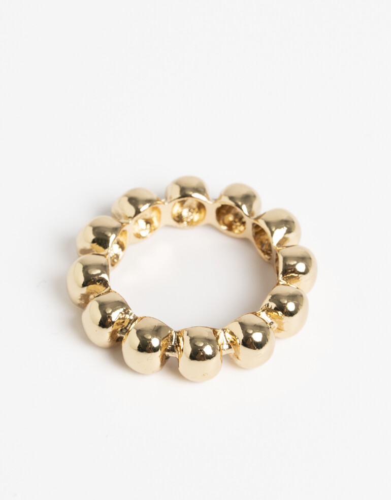 Anillos Medianos y Grandes Special Price Anillo Esferas Metal Dorado - Dorado