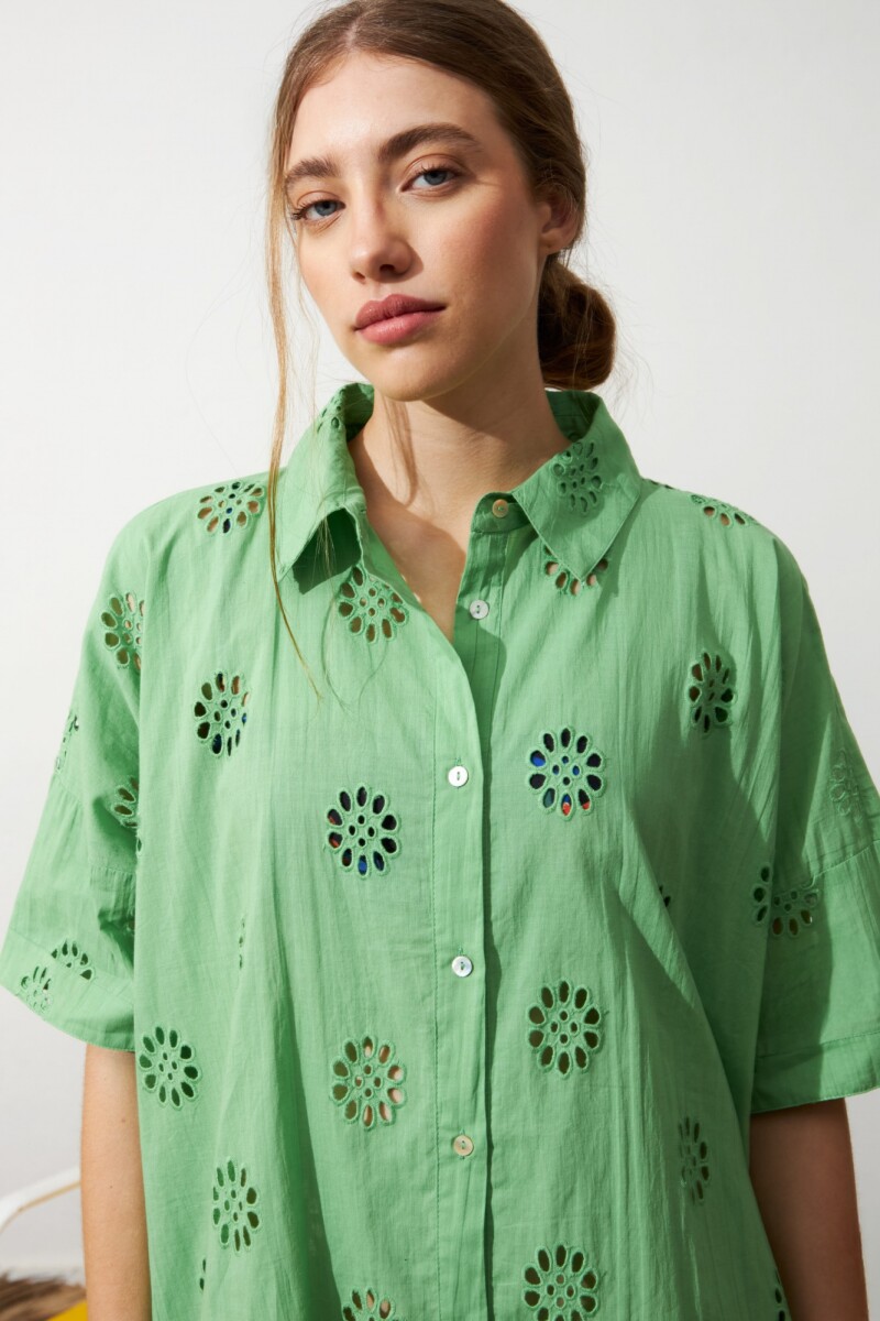 Túnica broderie verde