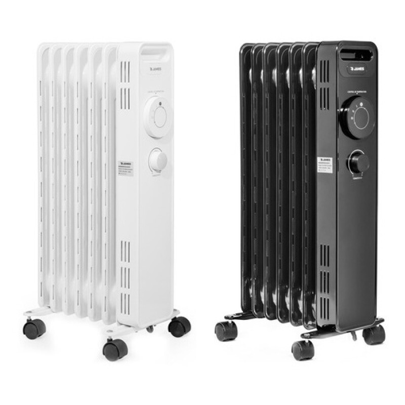 Radiador De Aceite James 1500W 7 Elementos Negro
