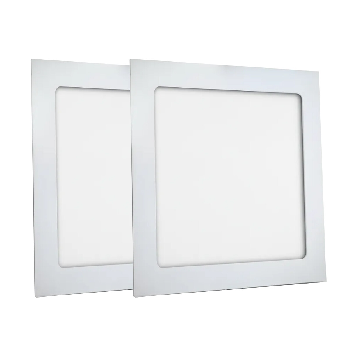 Panel De Techo Pack X2 Plafón Cuadrado Luz Blanca 