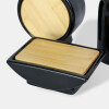 JGO ACCES NEGRO/BAMBU P/BAÑO 3PZAS Unica