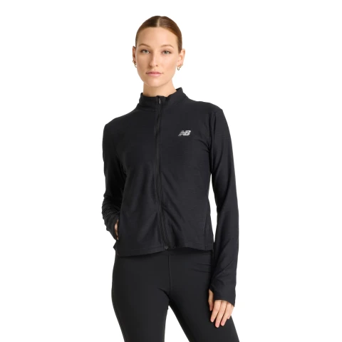 Campera New Balance de Dama - Space Dye - WJ51100BKH BLACK