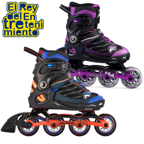 Patín Rollers Fila J One N1 En Europa Profesionales Negro-Violeta