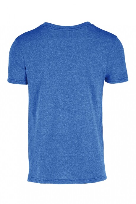 Camiseta jaspe escote en v Azul Royal