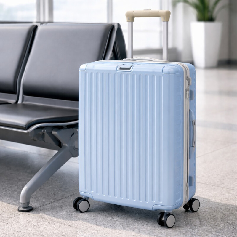 Valija Rígida de Policarbonato con Ruedas 24' Celeste