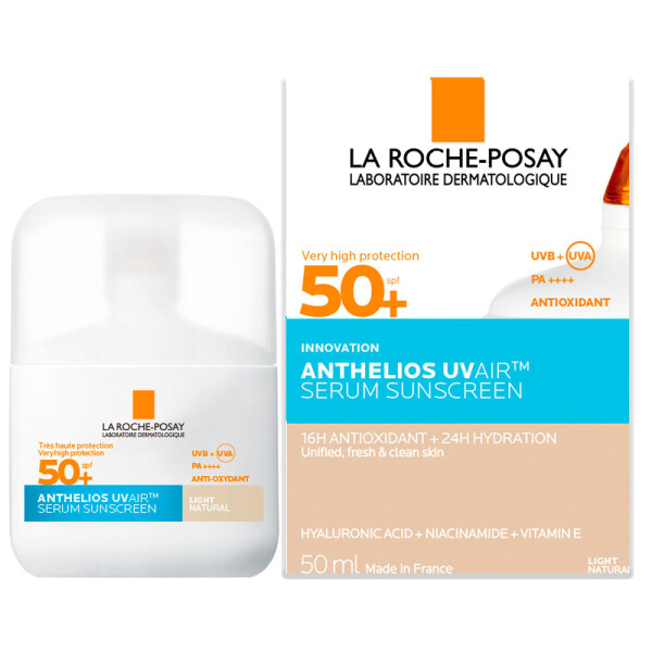 Protector Solar Facial con Color Anthelios UVAir FPS 50+ Tono Claro Natural 50 ml - La Roche-Posay Protector Solar Facial con Color Anthelios UVAir FPS 50+ Tono Claro Natural 50 ml - La Roche-Posay