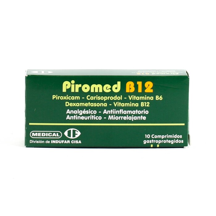 PIROMED B12 CJ X 10 COMPRIMIDOS única