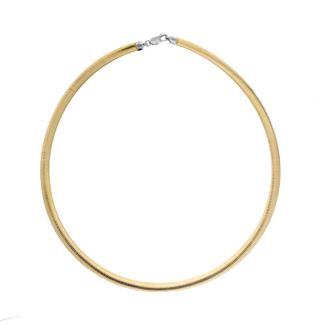 Gargantilla de plata 925 con baño de oro amarillo. Gargantilla de plata 925 con baño de oro amarillo.