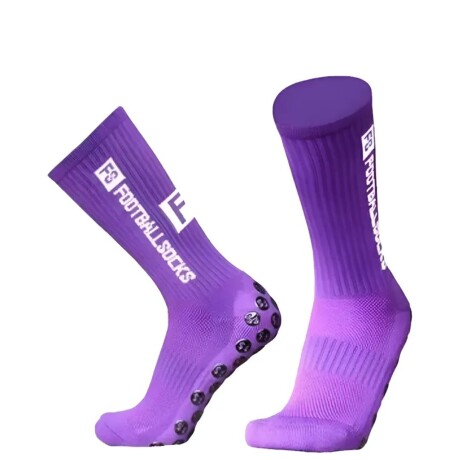 Par de Medias Deportivas Antideslizantes para Fútbol FS Violetas