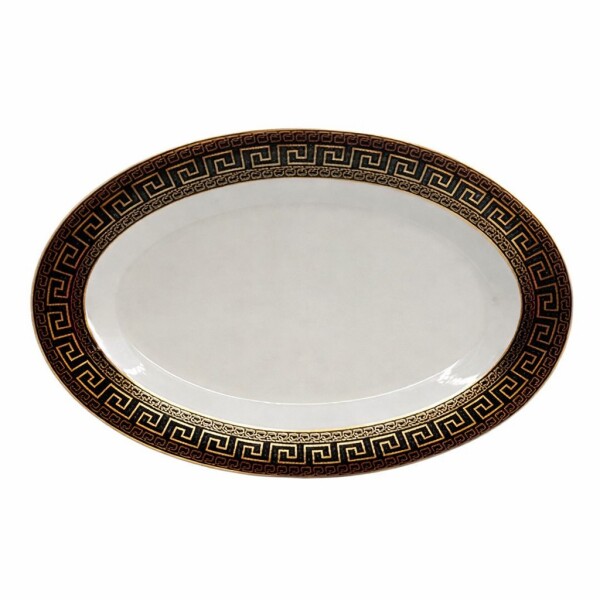 BANDEJA OVALADA DE PORCELANA VERSACE 14´´ • 36x27cm BANDEJA OVALADA DE PORCELANA VERSACE 14´´ • 36x27cm