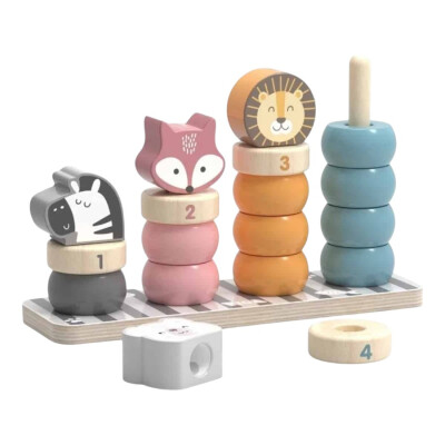 Juego Encastre Bloques Apilables en Madera Polar B Juego Encastre Bloques Apilables en Madera Polar B