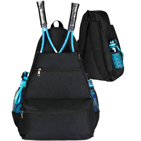 Mochila Bolso Raquetero Profesional Raquetas Tennis Negro
