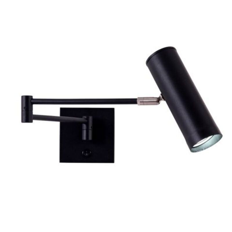 APLIQUE TUBO BRAZO DOBLE ORIENTABLE C/INTERRUP 1L GU10 NEGRO APLIQUE TUBO BRAZO DOBLE ORIENTABLE C/INTERRUP 1L GU10 NEGRO