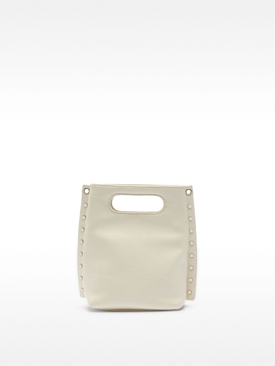 Bolso Tote Con Efecto Craquelado crudo