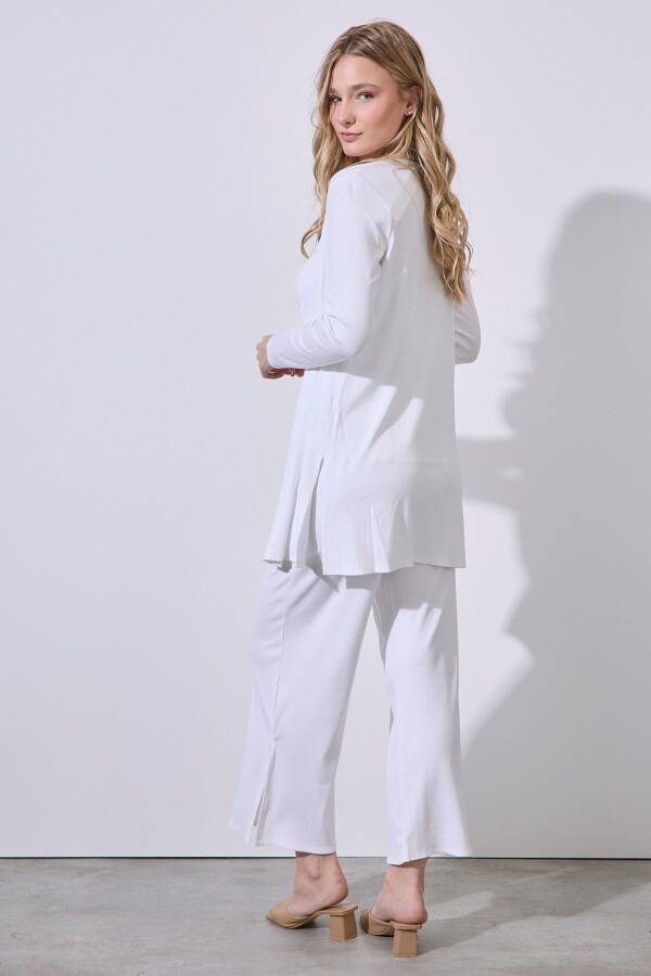 Pantalon Rib BLANCO