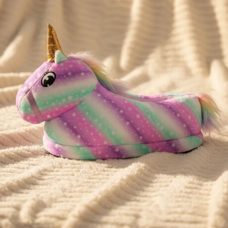 Pantuflas Unicornio Suaves y Calentitas para Niños y Adultos Rosa