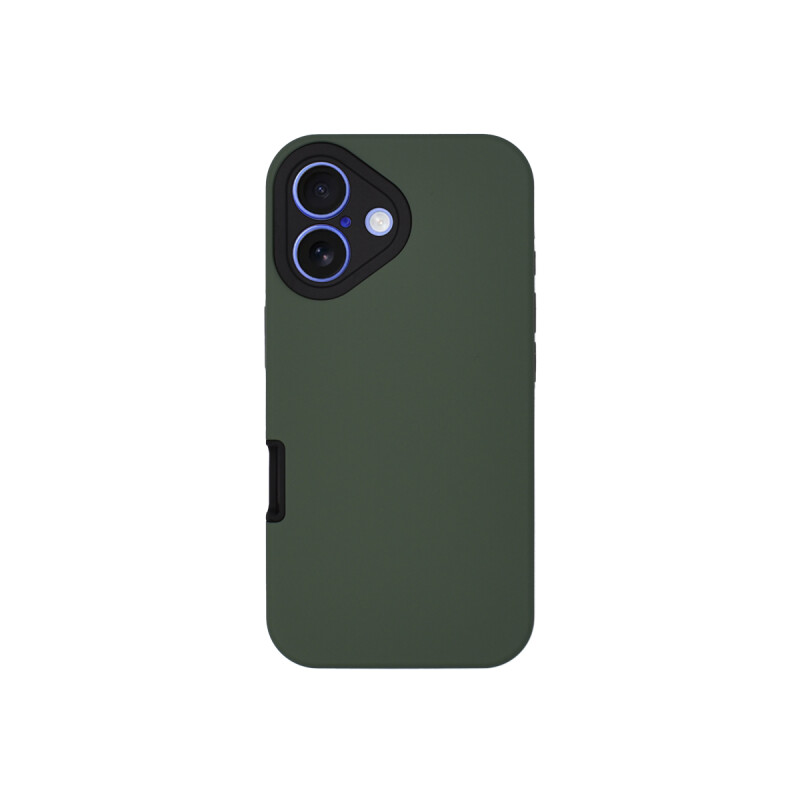 Protector rígido para iPhone 16 color verde oscuro Protector Rígido Para Iphone 16 Color Verde Oscuro