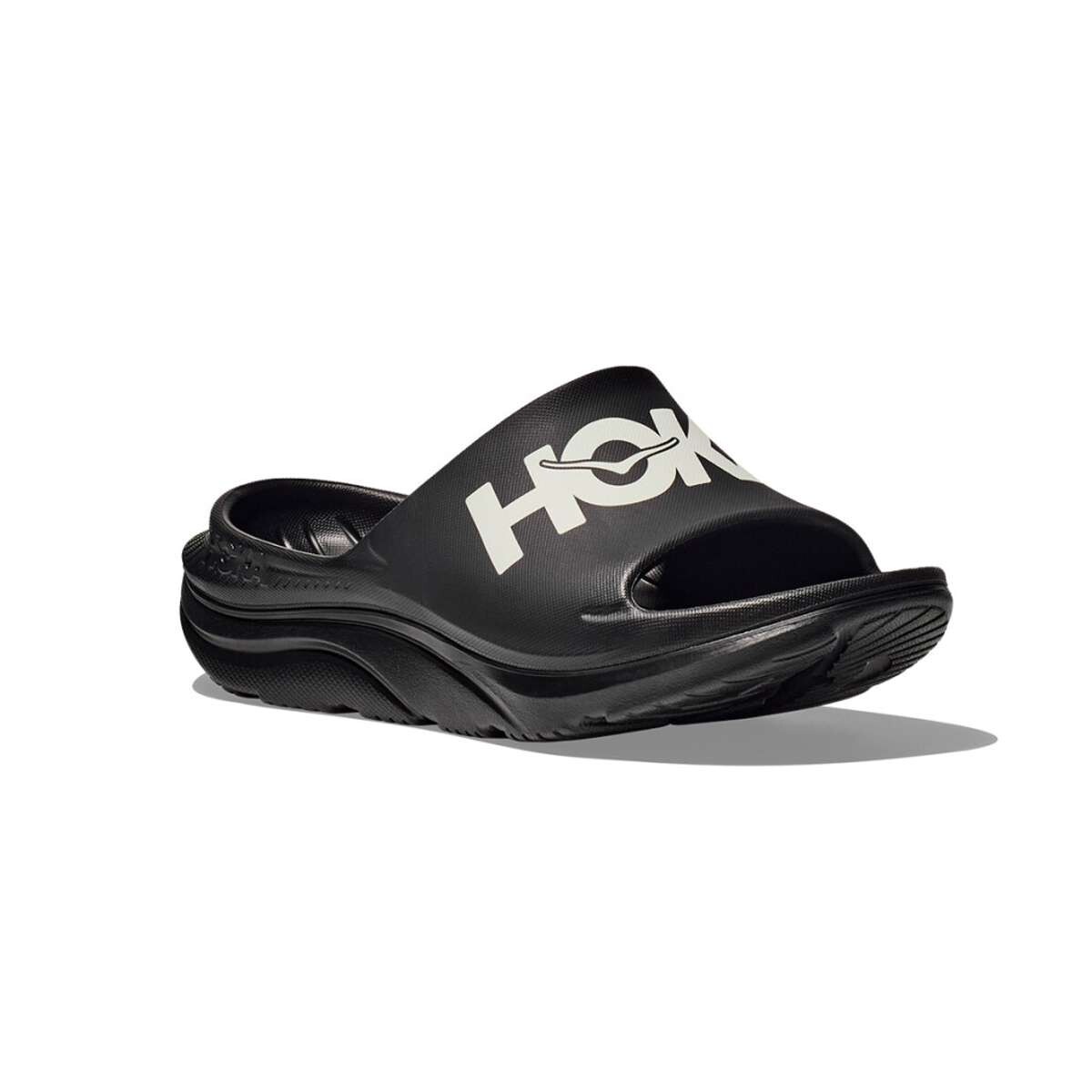 Hoka Ora Athletic Slide Sandalia Para Mujer - Negro-Blanco 
