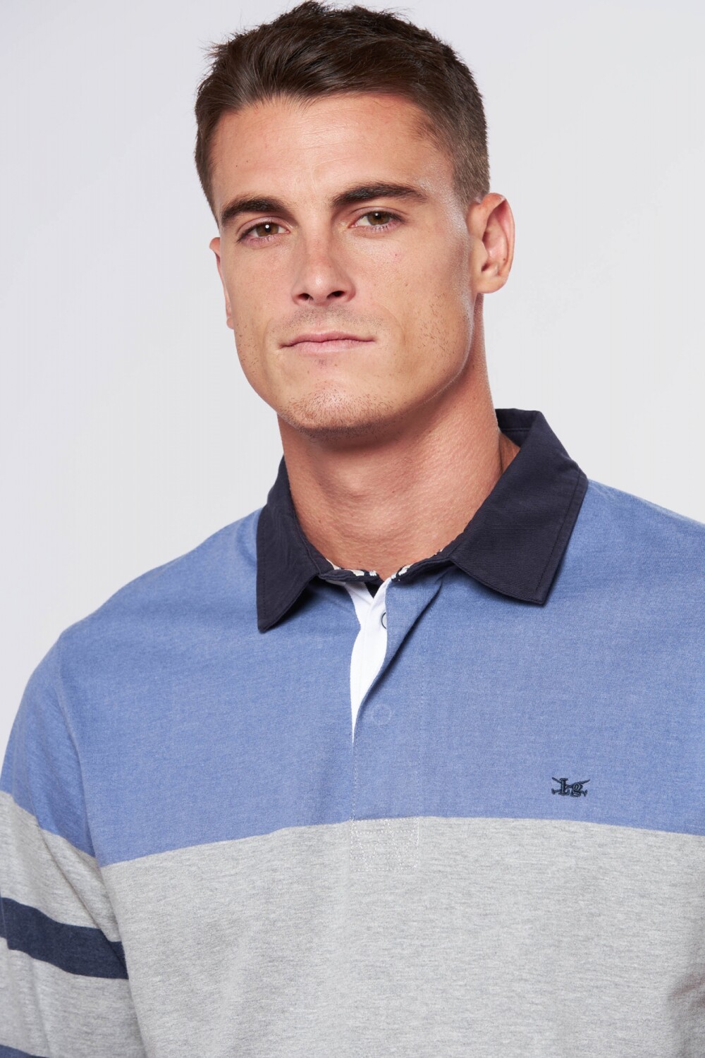 REMERA POLO RAYADA Denim