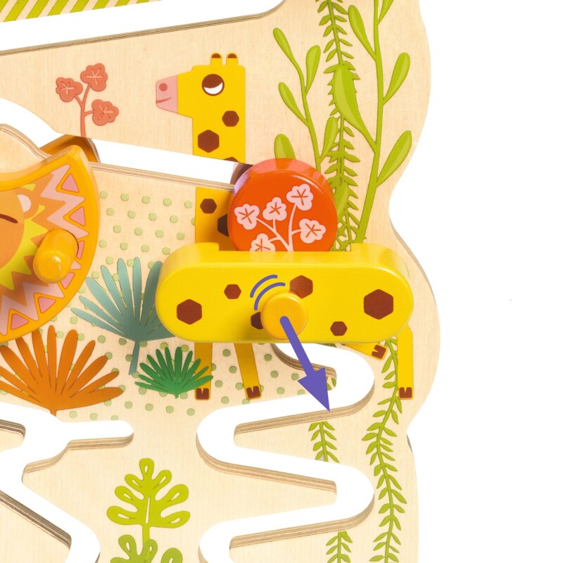 Laberinto tobogán de discos con cascada de madera Djeco Laberinto tobogán de discos con cascada de madera Djeco