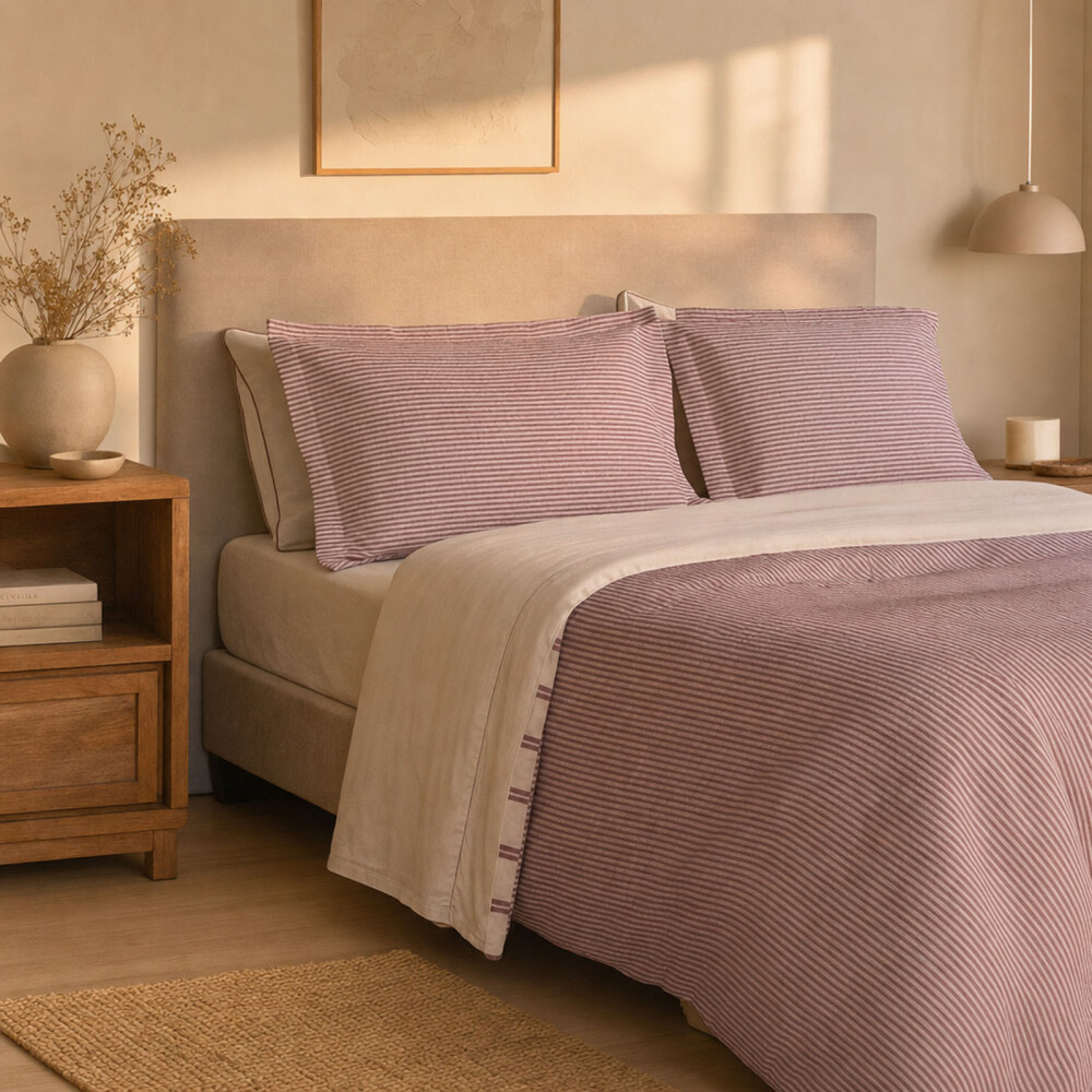 SET FUNDA NÓRDICA QUEEN LINO-Y-ALGODON REVERSIBLE COTTONLINEN