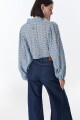 Top Mona Celeste Broderie