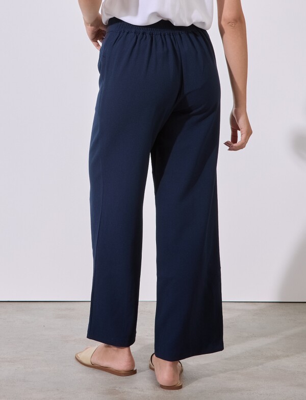 Pantalon Crepe Recto AZUL