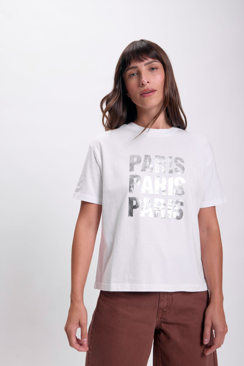 Remera estampa Paris Blanco