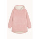 Buzo Manta Con Capucha Polar y Corderito unisex Rosa