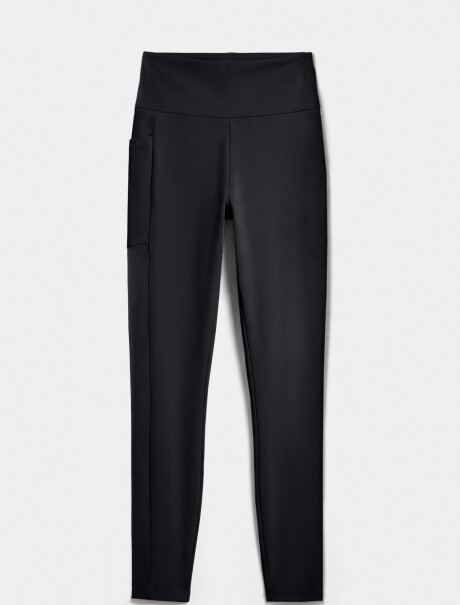 CALZA DEPORTIVA CON BOLSILLO NEGRO