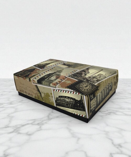 Caja fantasia laminada Caja Ciudades - 20x30x9 cm
