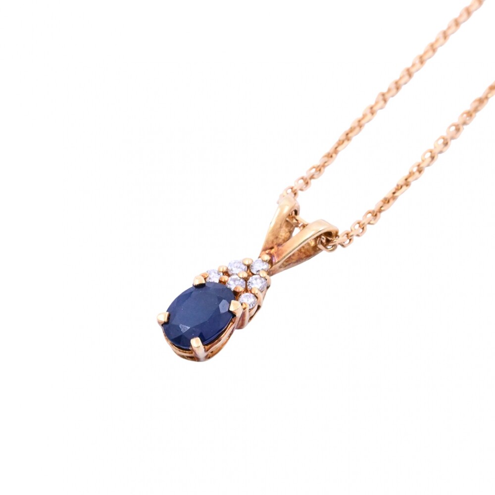 Colgante oro 18k con brillantes y zafiro. Colgante oro 18k con brillantes y zafiro.