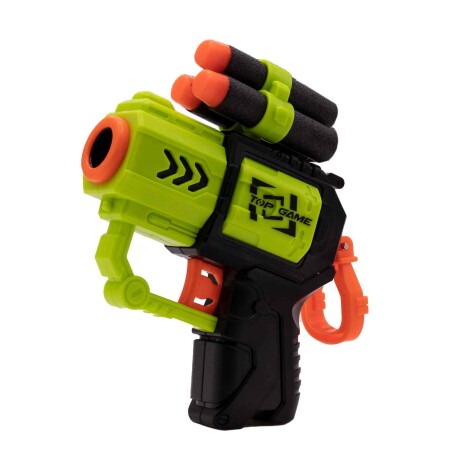 Pistola air blaster lanza dardos + 6 dardos VERDE-NEGRO