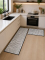 ALFOMBRA DE COCINA ONDAS BEIGE