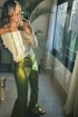 Formal Leather Pants Galácticos Pistacho