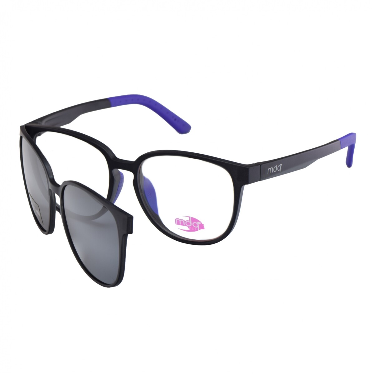 MDQ Aluna negro metal Clip-On Polarized 