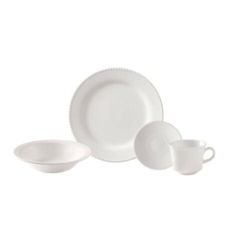 Juego de Vajilla 16 Piezas Perla Blanca Loza Juego de Vajilla 16 Piezas Perla Blanca Loza