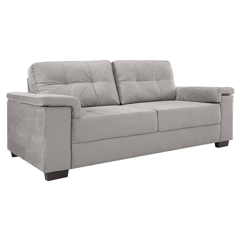 SILLÓN 3 CUERPOS TELA GRIS LUARES