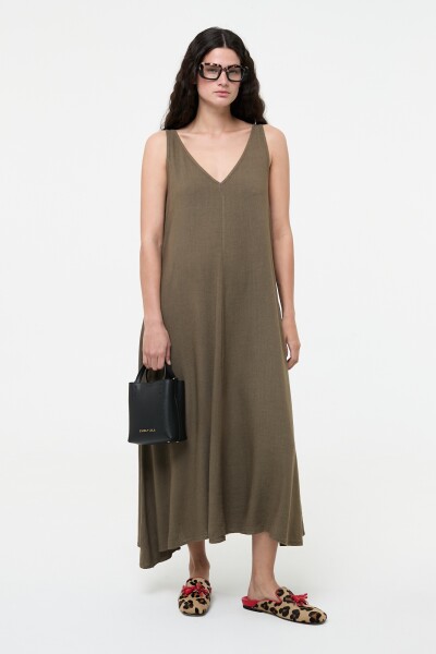 VESTIDO SUELTO Verde Militar