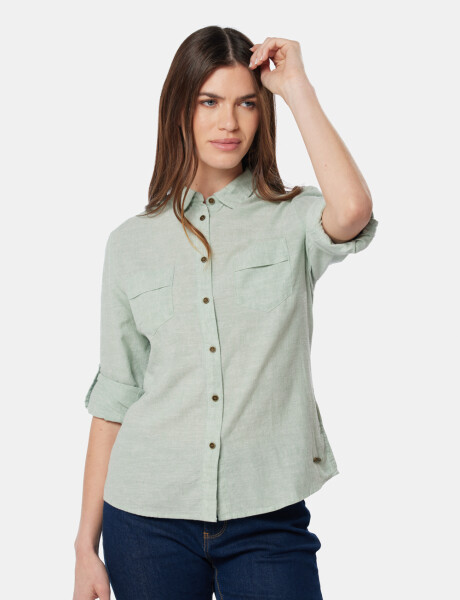 CAMISA DE LINO Verde