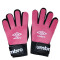 Guantes Umbro Golero Rosado Coral - Blanco - Negro