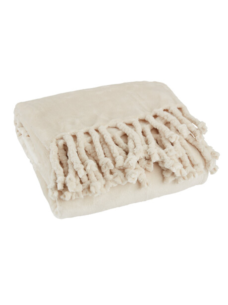Manta throw BONDEROSE fleece 130x170 beige Manta throw BONDEROSE fleece 130x170 beige