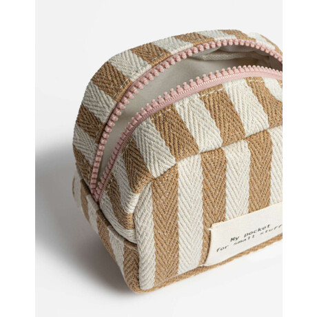 Portacosméticos Con Tag Marron Beige