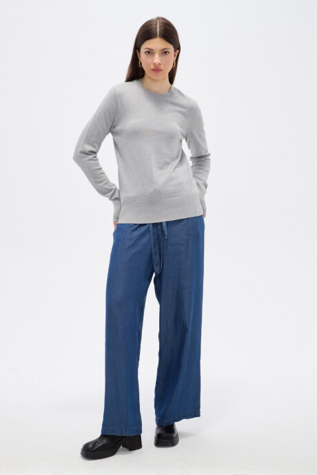 Sweater Tiral Gris Melange Medio