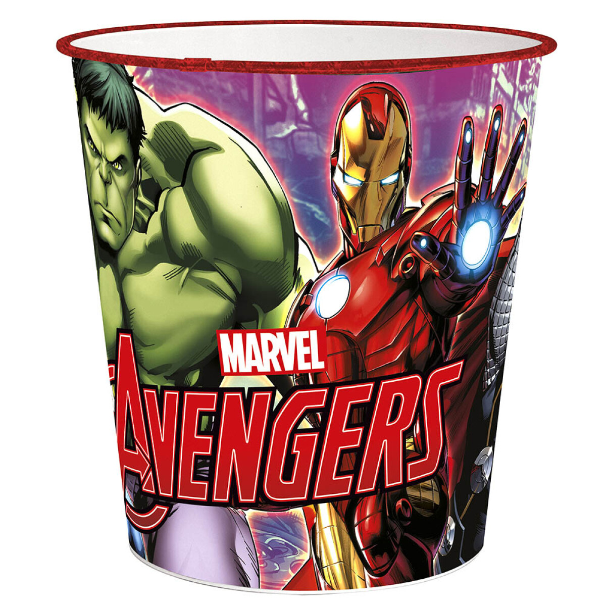 Papelera de Plástico Avengers Marvel Oficial 