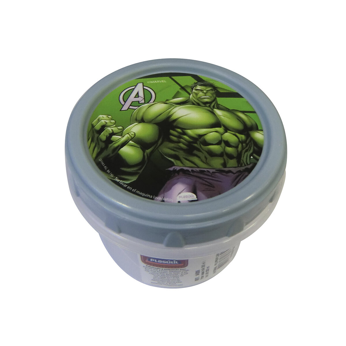 Pote Plástico 300 ml con Tapa Rosca - Hulk 