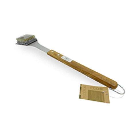 Limpia Parrilla 44 Cm Acero Inoxidable Mango Madera Limpia Parrilla 44 Cm Acero Inoxidable Mango Madera